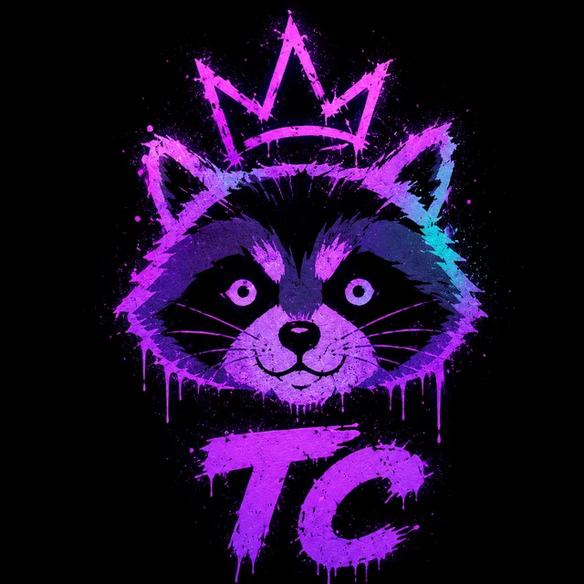 Tilt City raccoon mascot